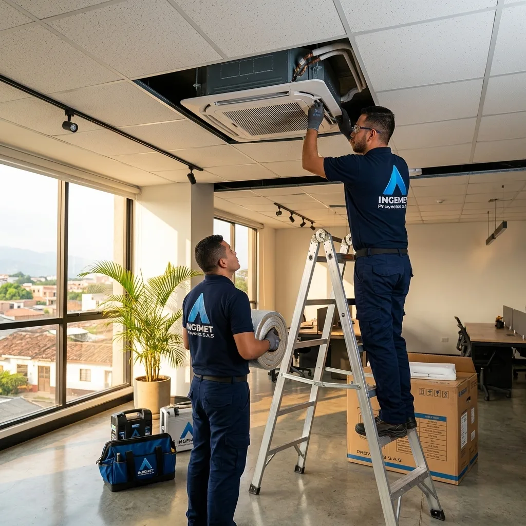 Instalación de aire acondicionado residencial en una casa de Cartago, norte del Valle del Cauca — Ingemet Proyectos