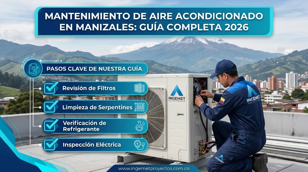 Instalación de aire acondicionado residencial en una casa de Manizales, Caldas — Ingemet Proyectos